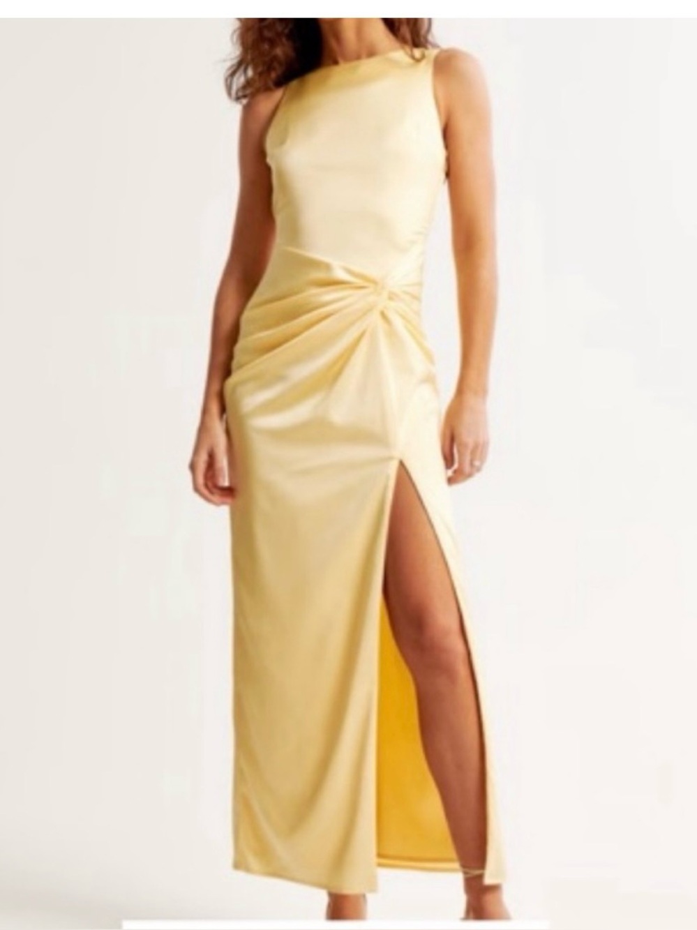 Abercrombie & Fitch Yellow Satin Dress